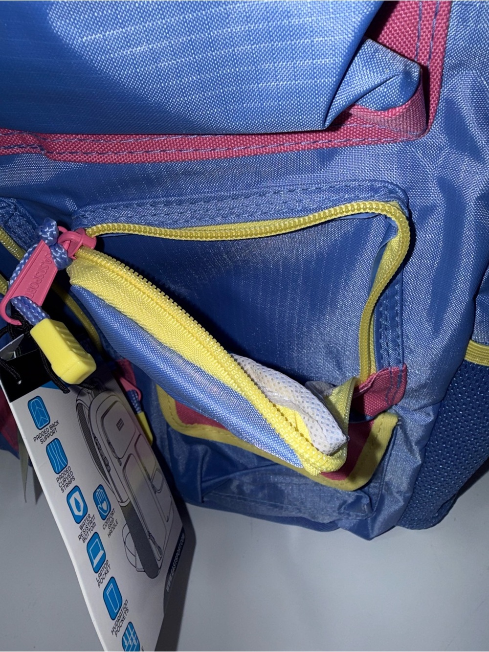 Eastsport Blue Multicolor Men's 18.5" Backpack - Picture 7 of 9